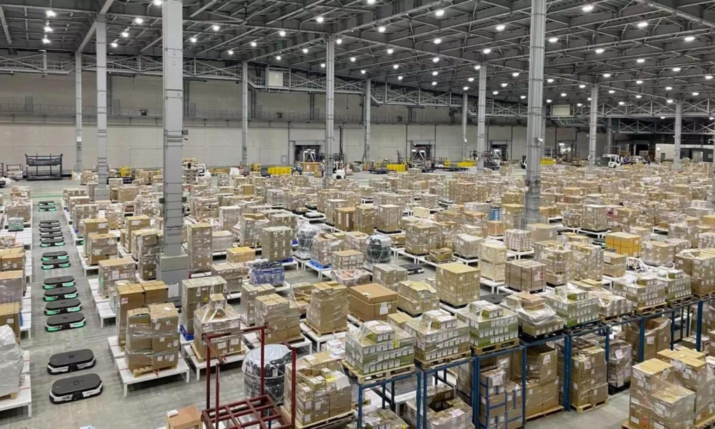 International air freight cargo awaiting export shipment