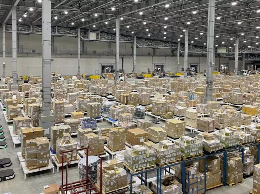 International air freight cargo awaiting export shipment